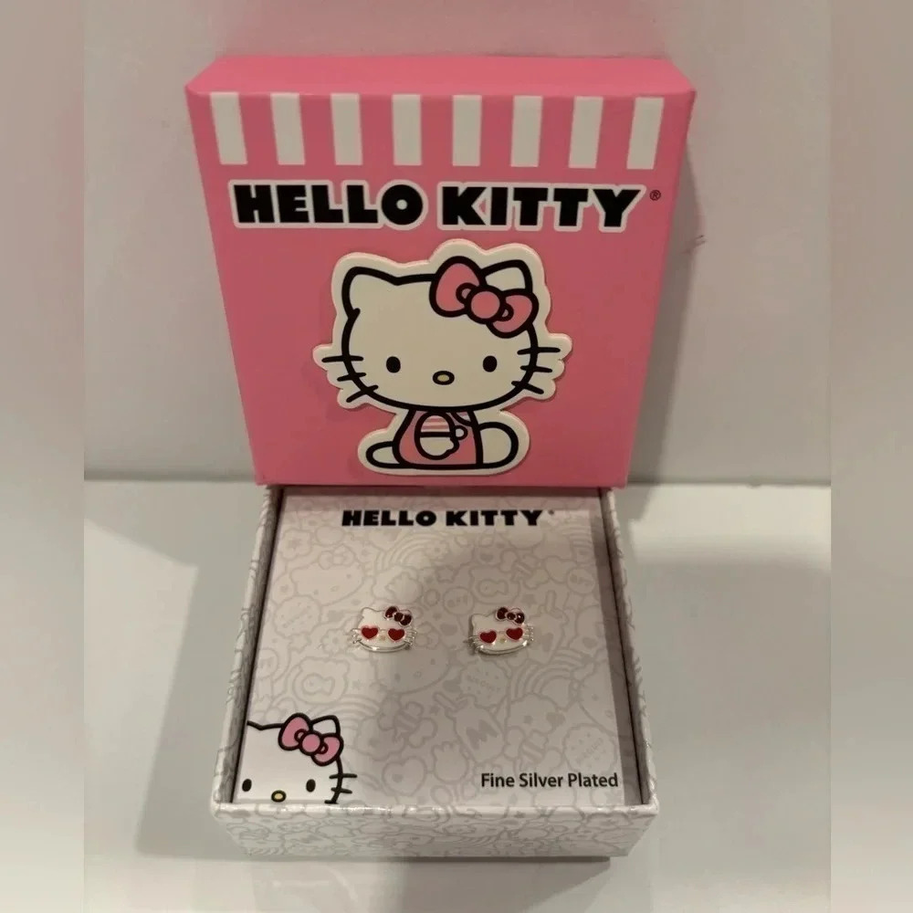 Hello Kitty Fine Silver Plated Earrings